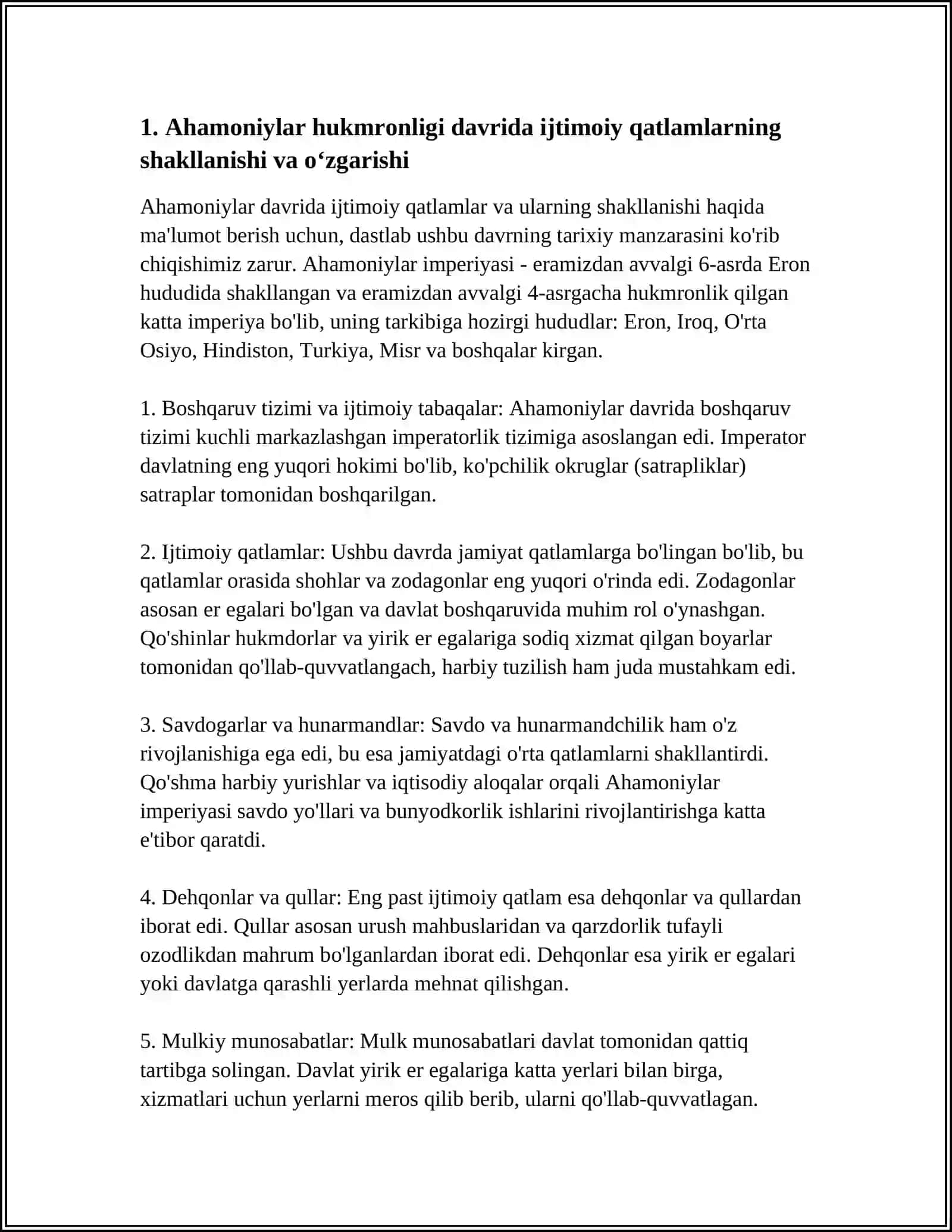 AHAMONIYLAR HUKMRONLIGI DAVRIDA IJTIMOIY-SIYOSIY TUZUMDAGI O‘ZGARISHLAR MAKEDONIYALIK ISKANDARVA SALAVKIYLAR DAVRIDA IJTIMOIY-SIYOSIY TUZUM XUSUSIYATLARI 4