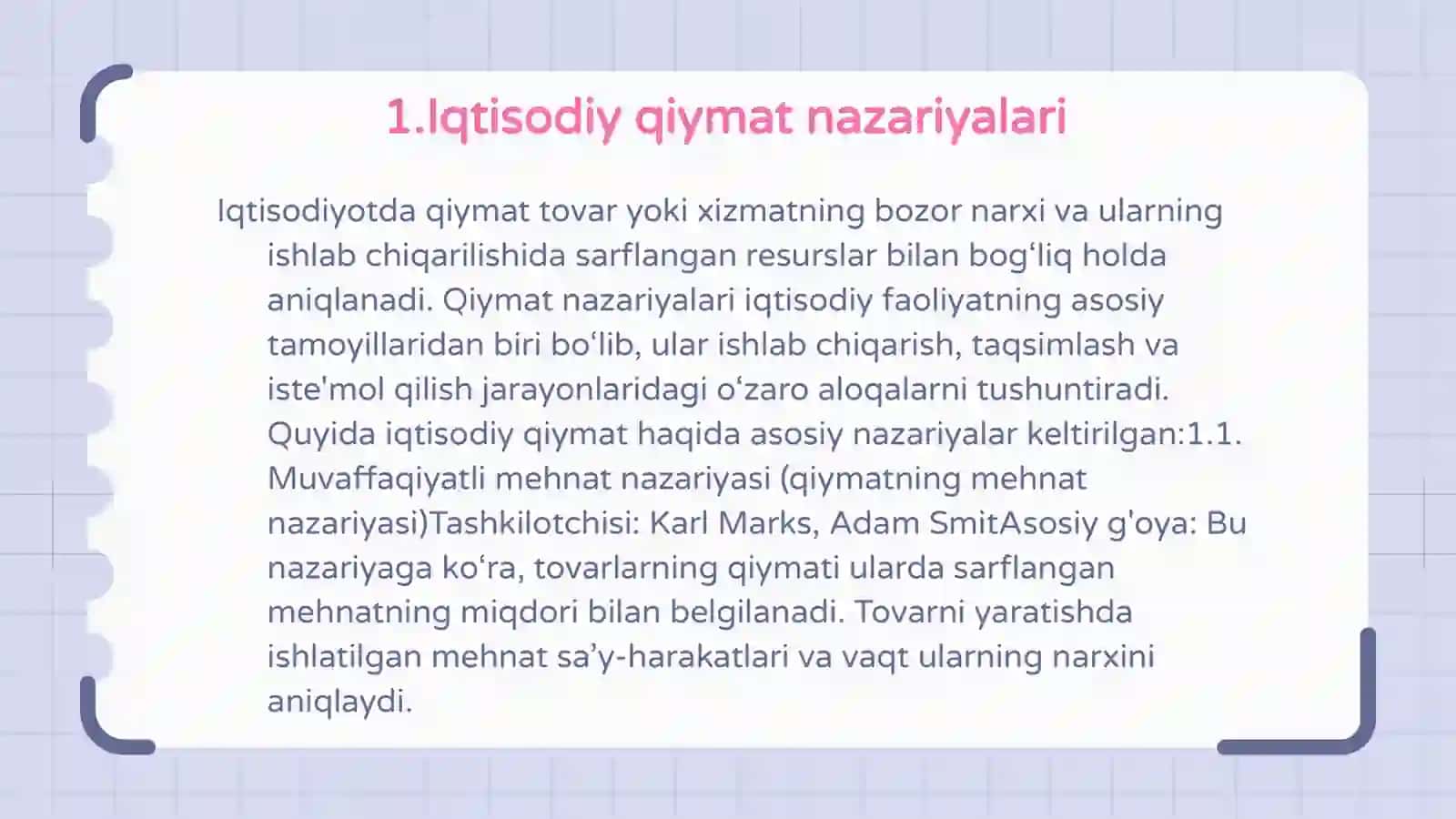Qiymattog'risidagi turli hil nazariyalar 4