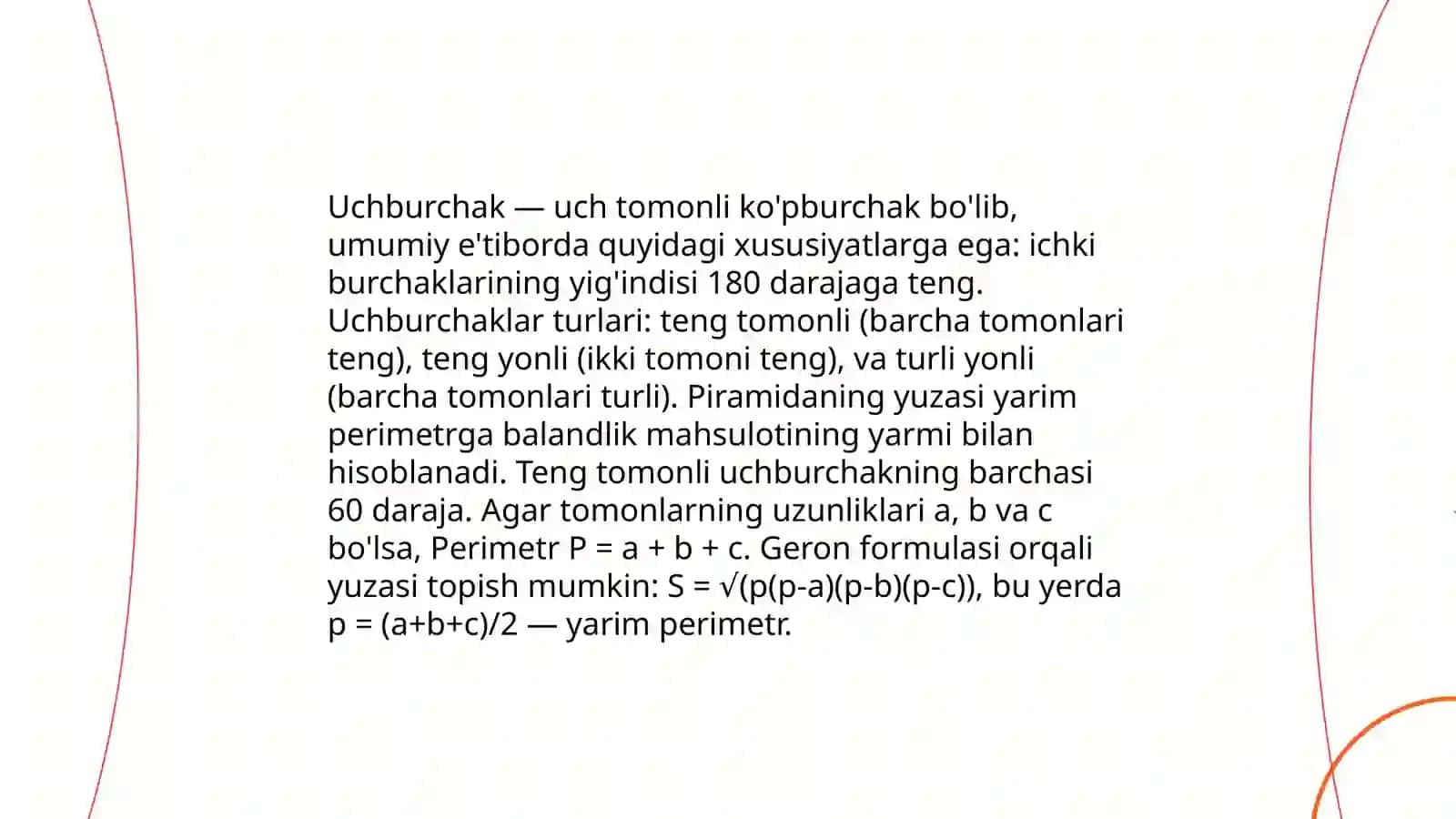 Geometrik masalalar va ularni yechish metodlari 4