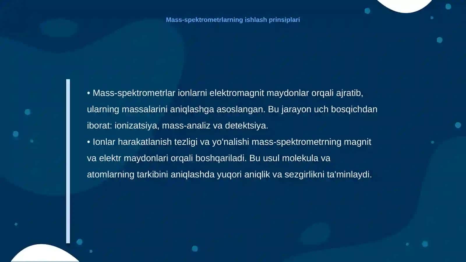Mass-spektrometrlar va ularning asosiy parametrlari 4