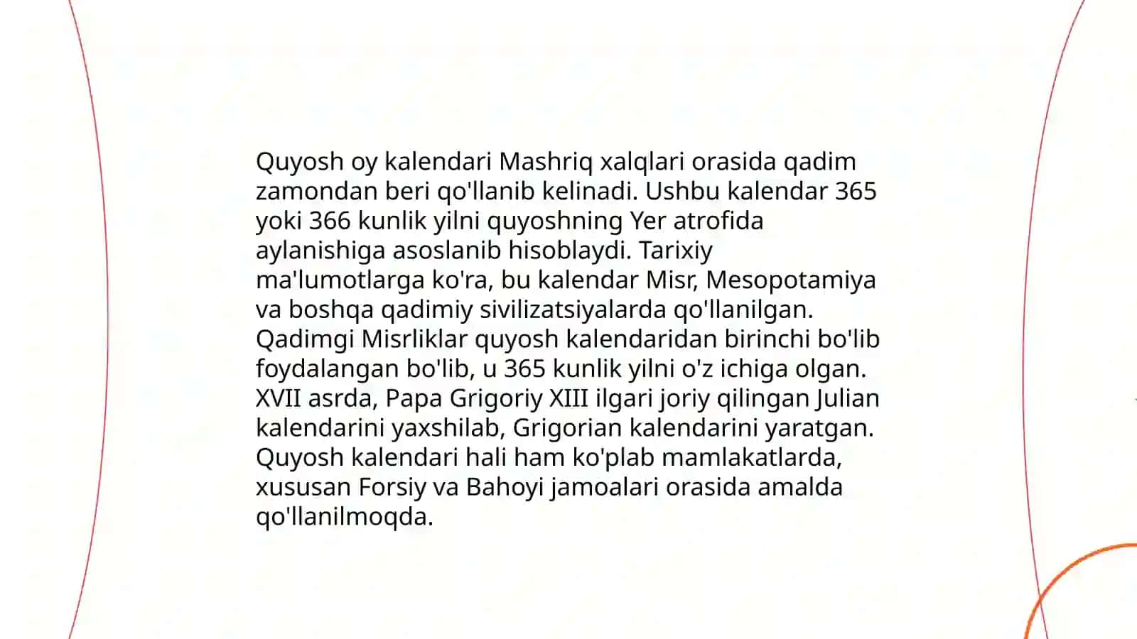 Quyosh oy kalendari muchal haqida tushuncha Umar Hayyom kalendari Ergasheva Mushtariy 4