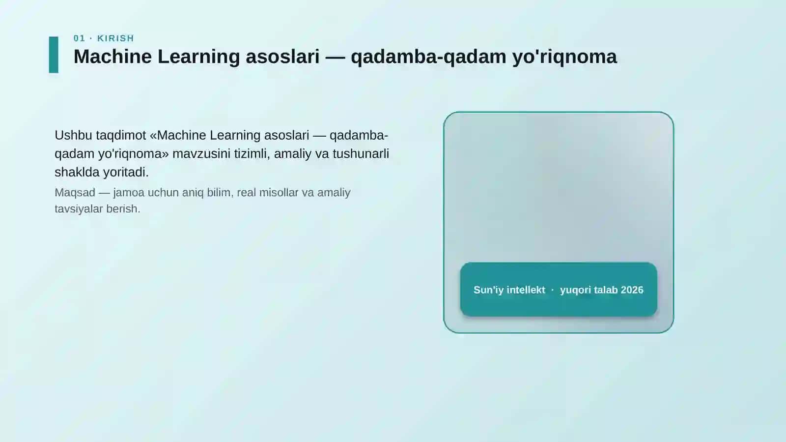 Machine Learning asoslari — qadamba-qadam yo'riqnoma 4
