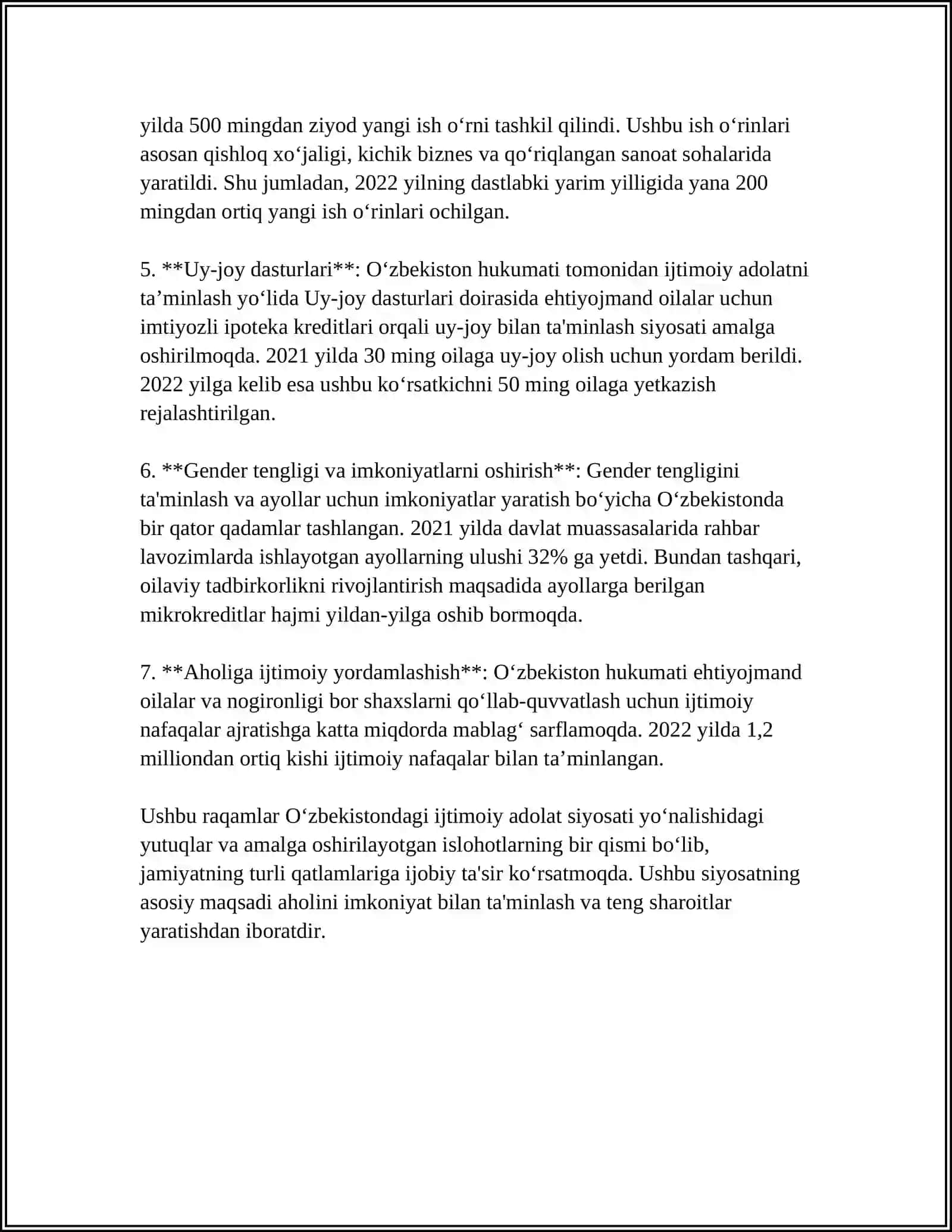OʻZBEKISTON RESPUBLIKASI SOCIAL TARAWDAGʻI REFORMALAR 4