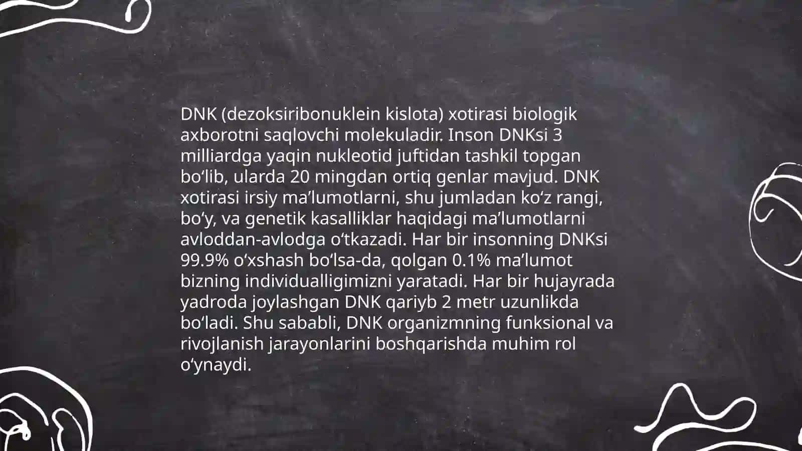 Xotira namoyon boʻlish genetik shakllari 4