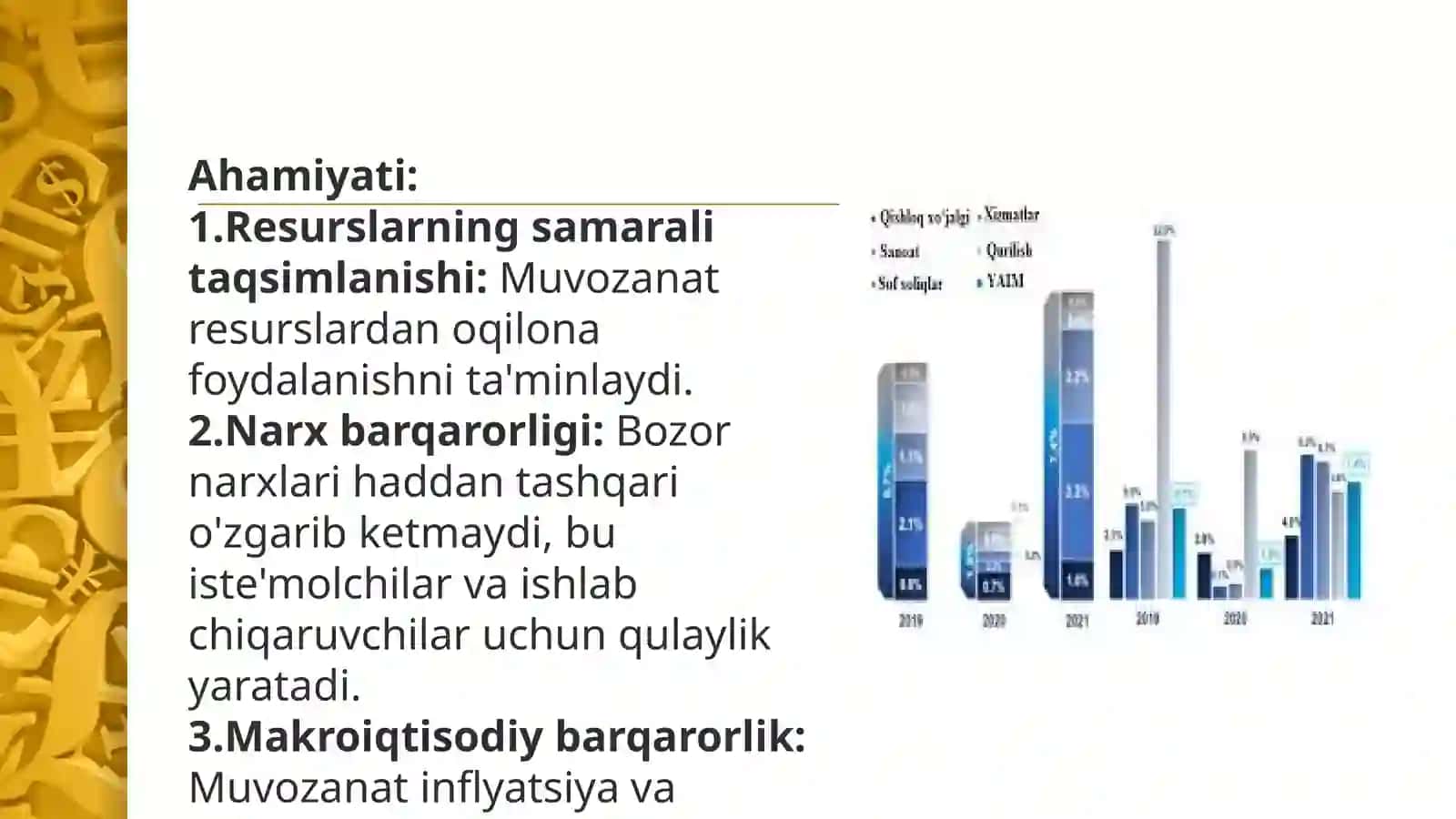 IQTISODIYMUVOZANAT, UNI TA’MINLASH SHARTSHAROITLARI VA ANIQLASHUSULLARI 4