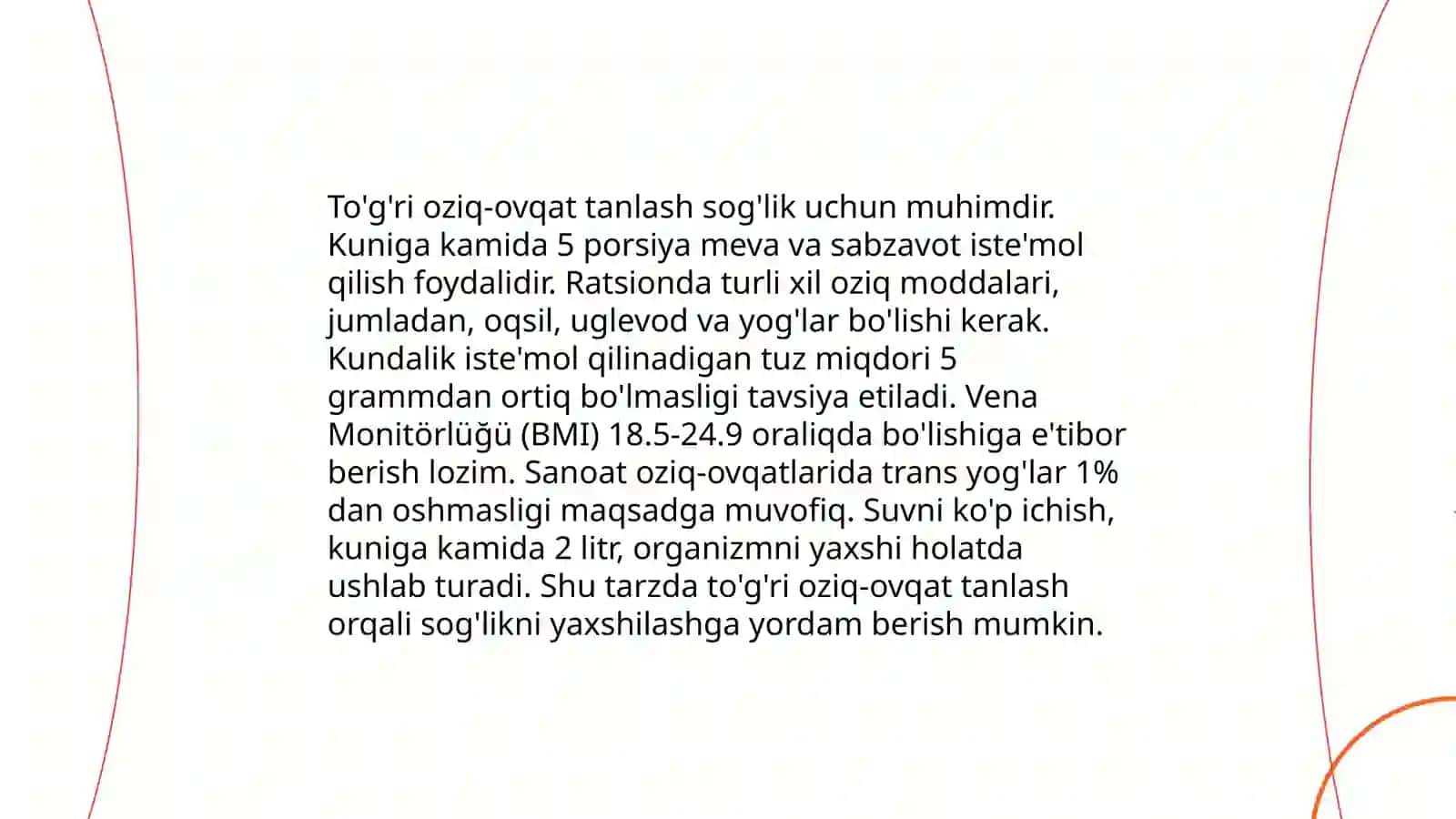 Tuğri ovqatlanish 4