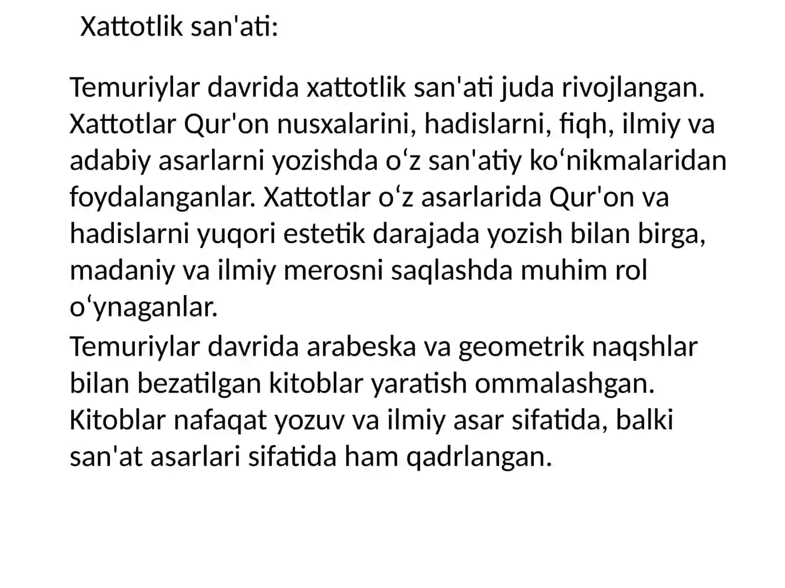 Temuriylar davrida kitob san'ati va ilmiy markazlar 4