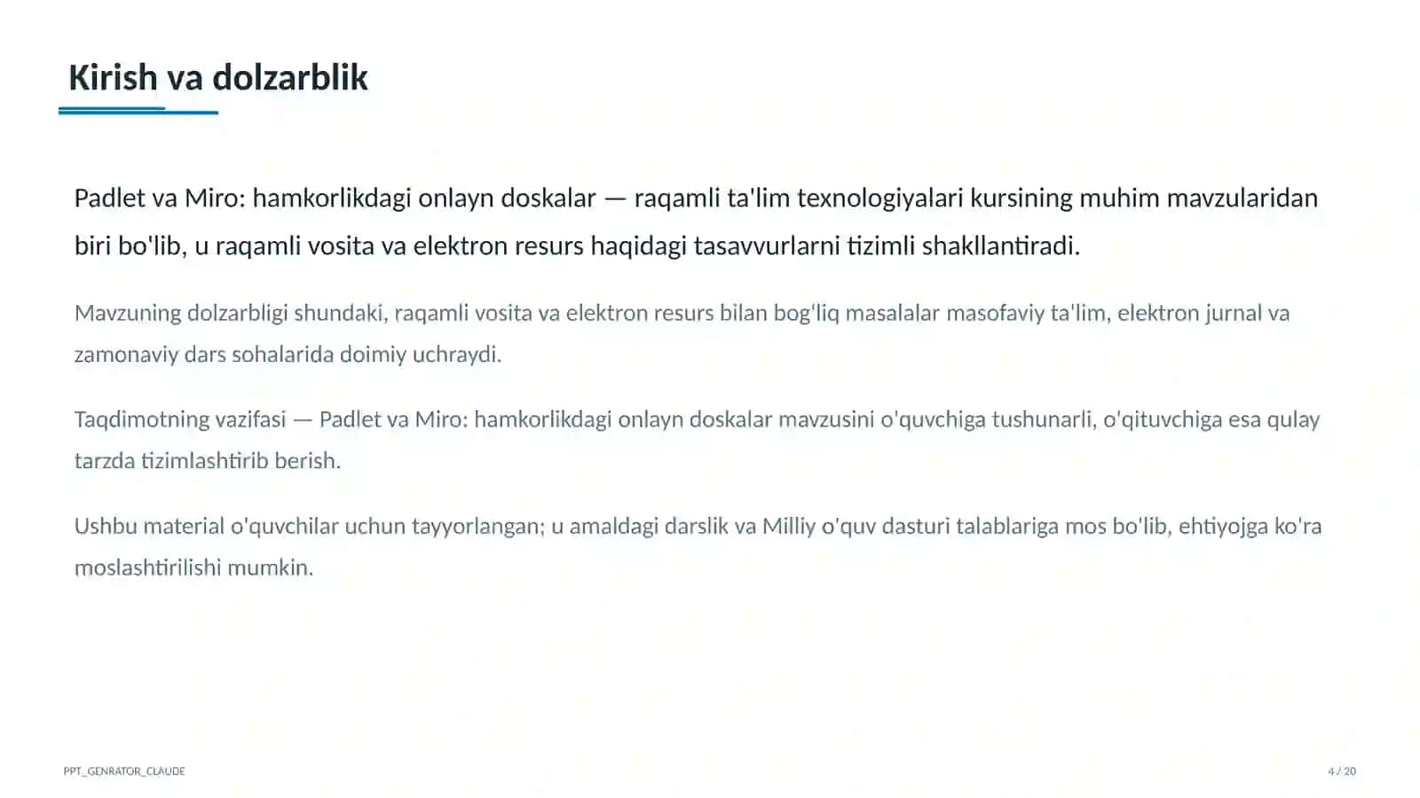 Padlet va Miro: hamkorlikdagi onlayn doskalar 4