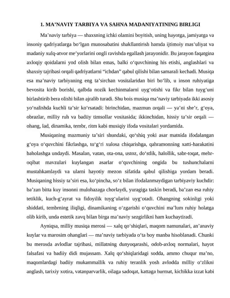 Musiqa vositalari orqali axloqiy, maʼnaviy, mehnat, jismoniy tarbiyalash 4