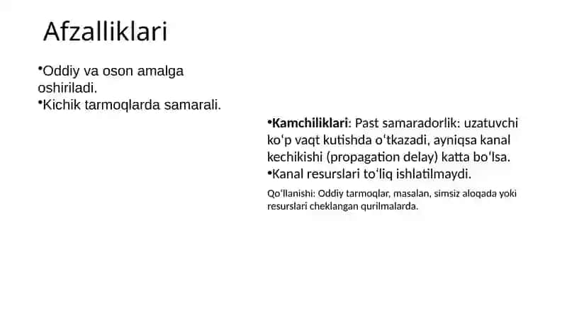 Ma’lumotlar uzatish sathi protokollari 4
