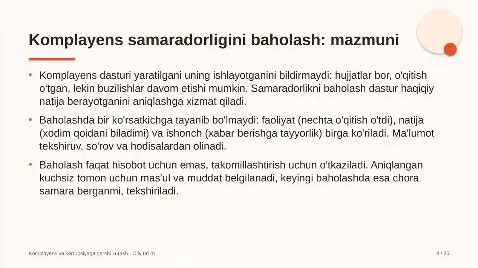 Agroklasterlarda komplayens samaradorligini baholash 4