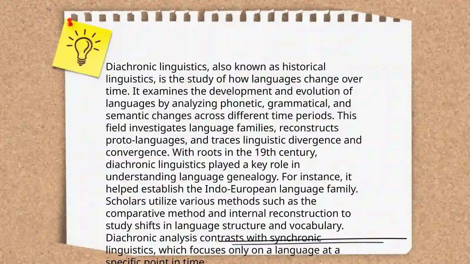 Synchronic and diachronic approaches to the study of language 4