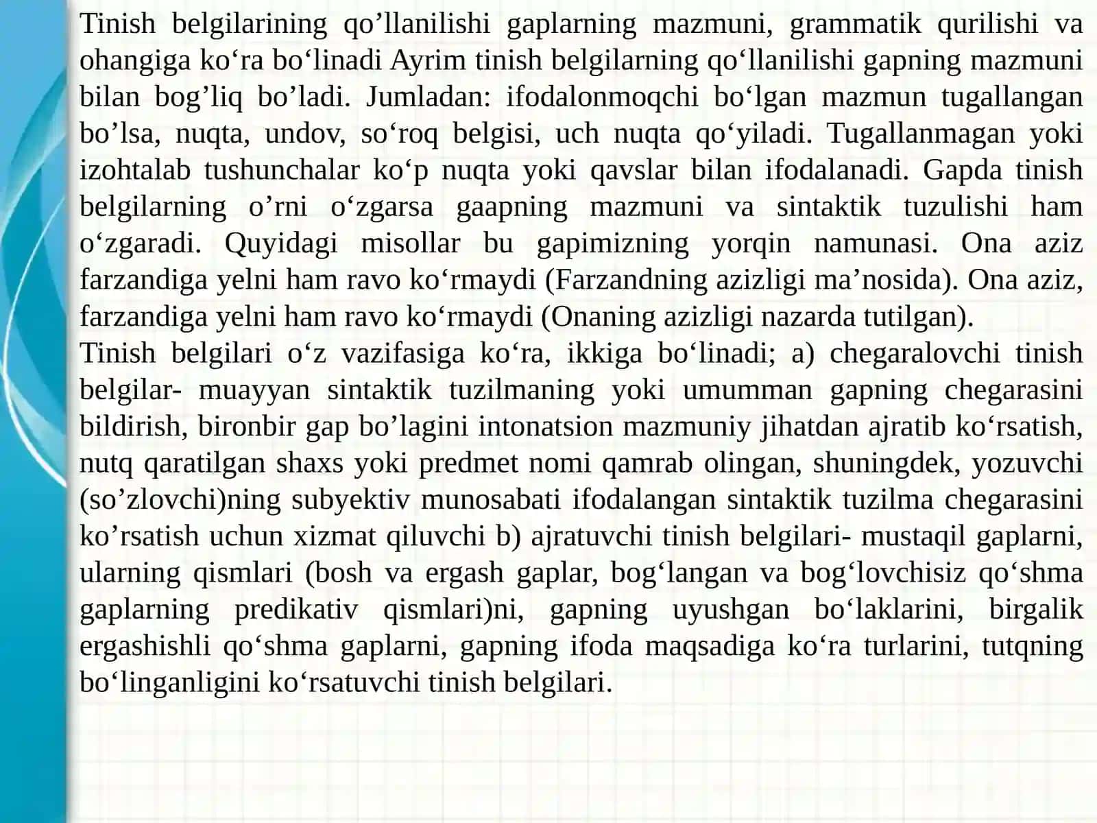 “Punktuatsiya – fikrni yozma mukammal ifodalash vositasi. O‘zbek tili punktuatsiyasining asosiy qoidalari” 4