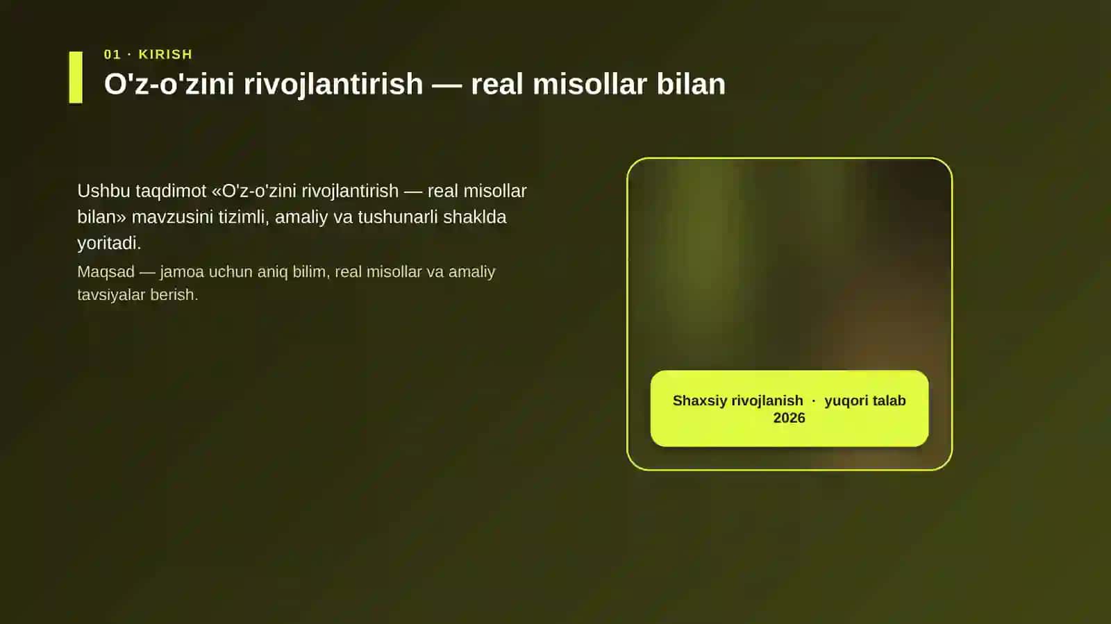 O'z-o'zini rivojlantirish 4