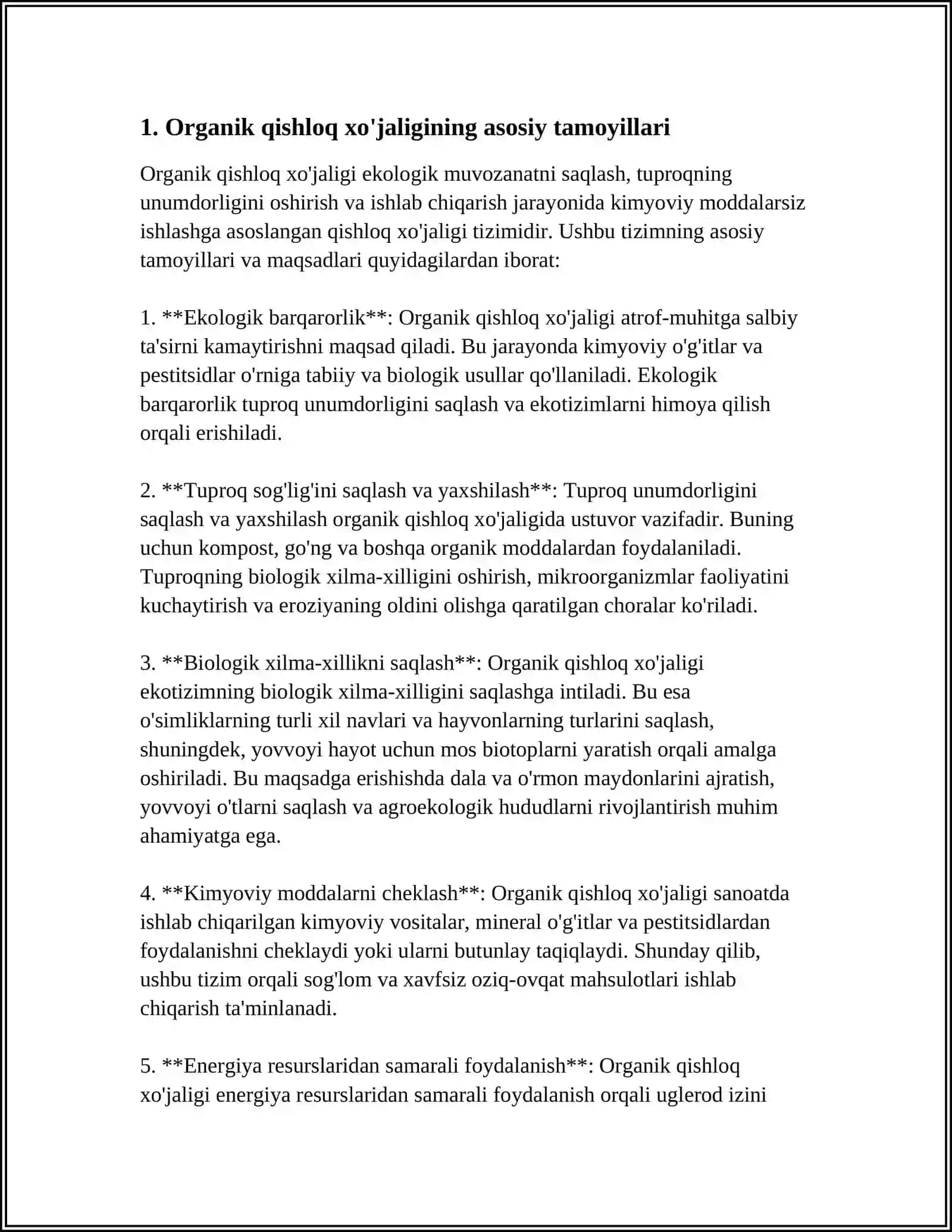 OZBEKISTONDA ORGANIK QISHLOQ XOJALIGINI RIVOJLANTIRISHNING USTUVOR YONALISHLARI 4