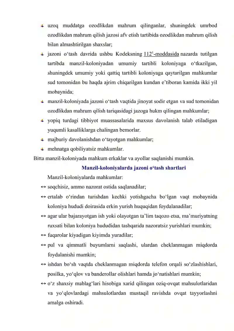 Koloniya va turmalarda jazoni o‘tash 4