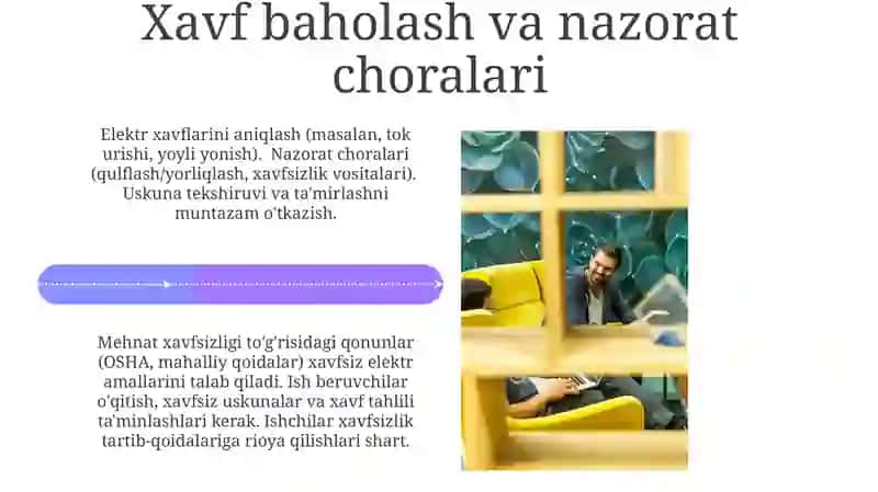Elektr qurilmalari bilan ishlashda xavfsizlikni taʼminlashning huquqiy asoslari tahlili 4