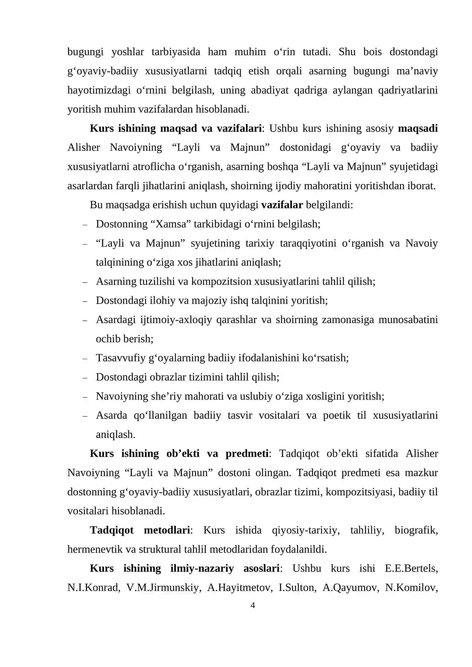 Navoiyning Layli va Majnun dostonining gʻoyaviy - badiiy xususiyatlari 4