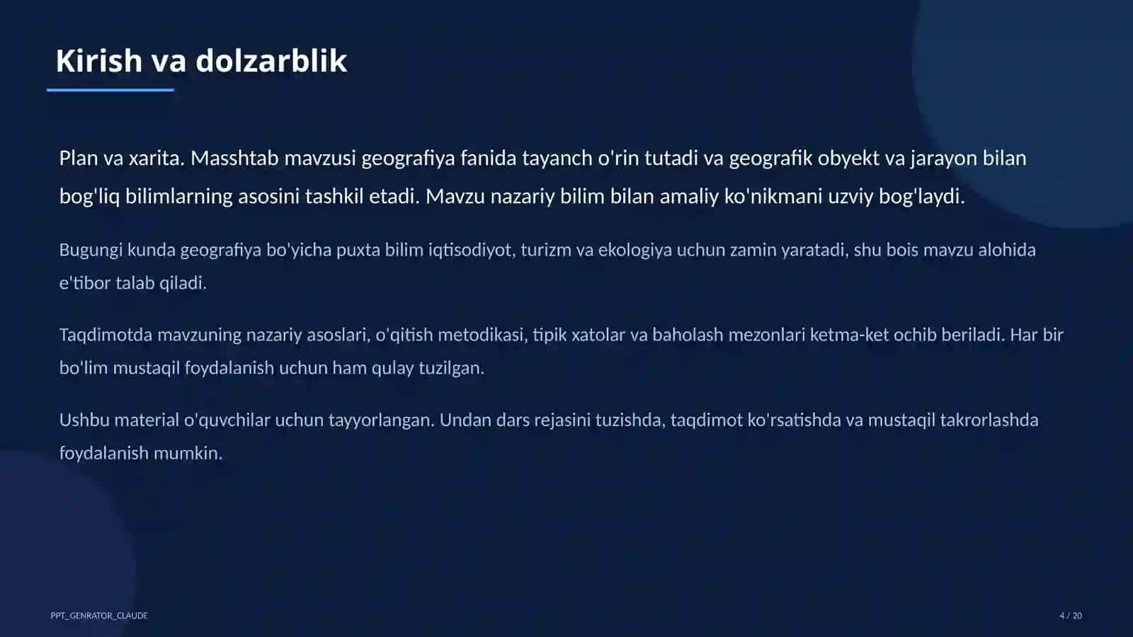 Plan va xarita. Masshtab (5-sinf) 4