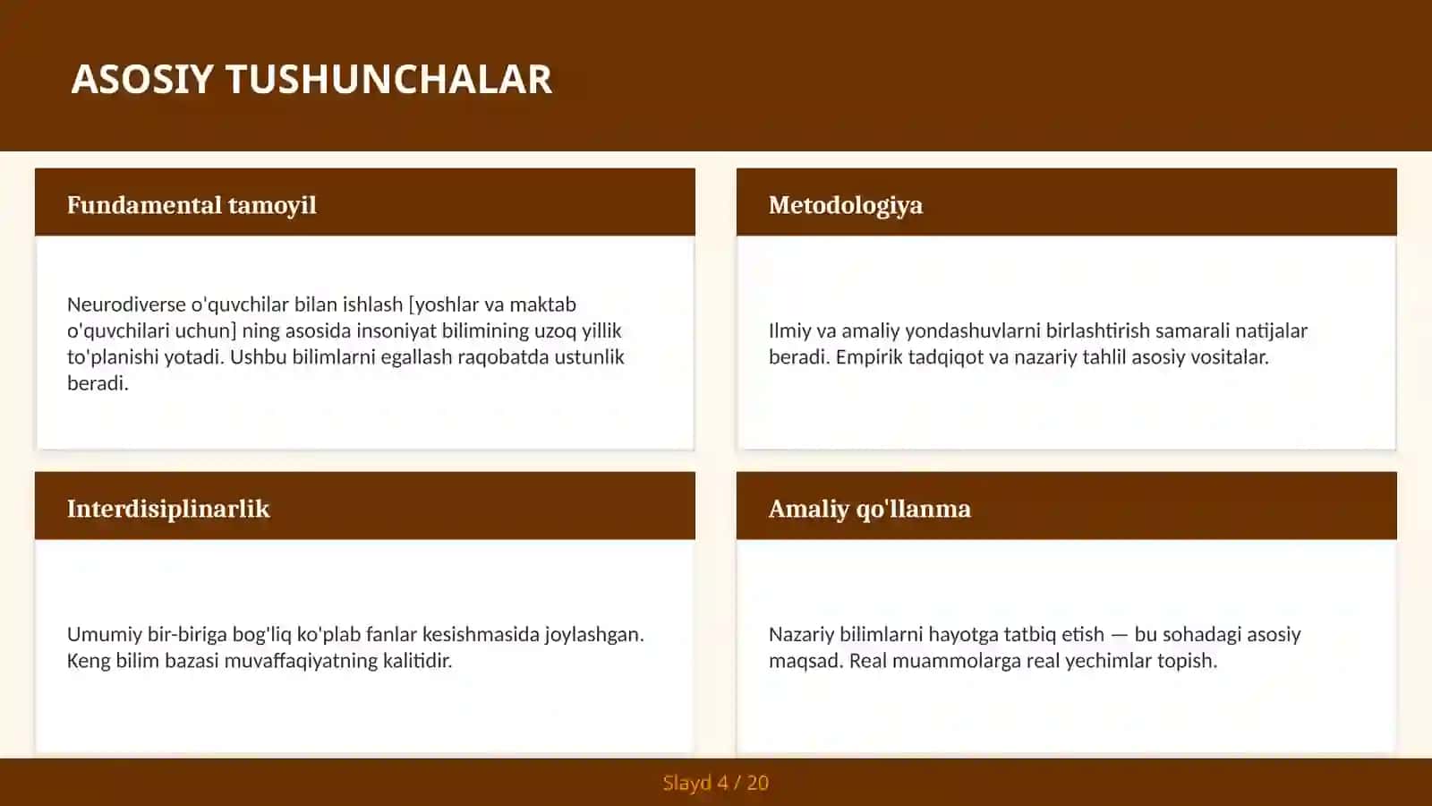 Neurodiverse o'quvchilar bilan ishlash [yoshlar va maktab o'quvchilari uchun] 4