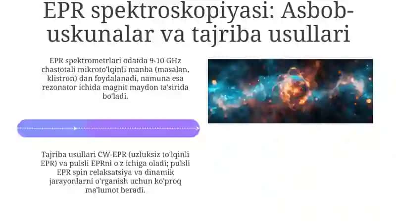 EPR-spektroskopiyaning kimyoda qo`llanilishi 4