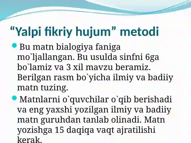 O’qitishning interfaol usullari 4