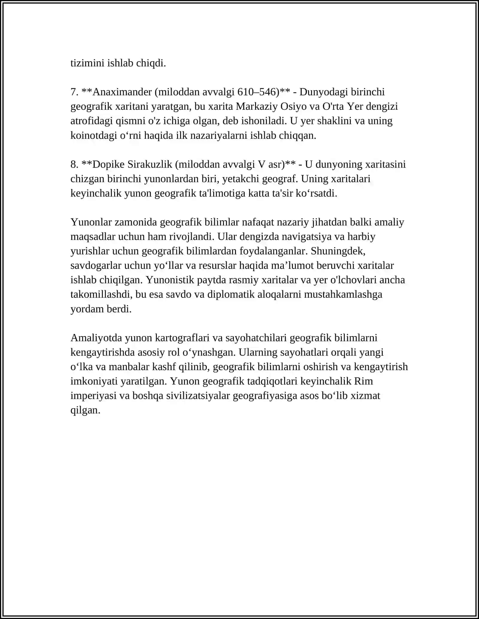 YEVROPADA TARIXIY GEOGRAFIK BILIMLAR RIVOJI TARIXI 2024-2025-o'quv yili 4
