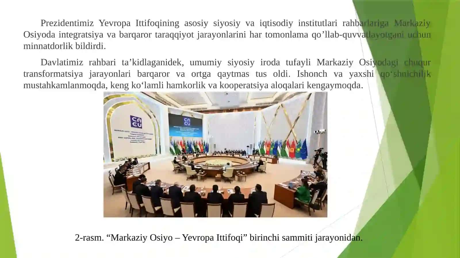 Markaziy Osiyo mamlakatlarining rivojlanish modelida tashqi omillarni orni va Jahon iqtisodiyoti globallashuvidagi ishtiroki 4
