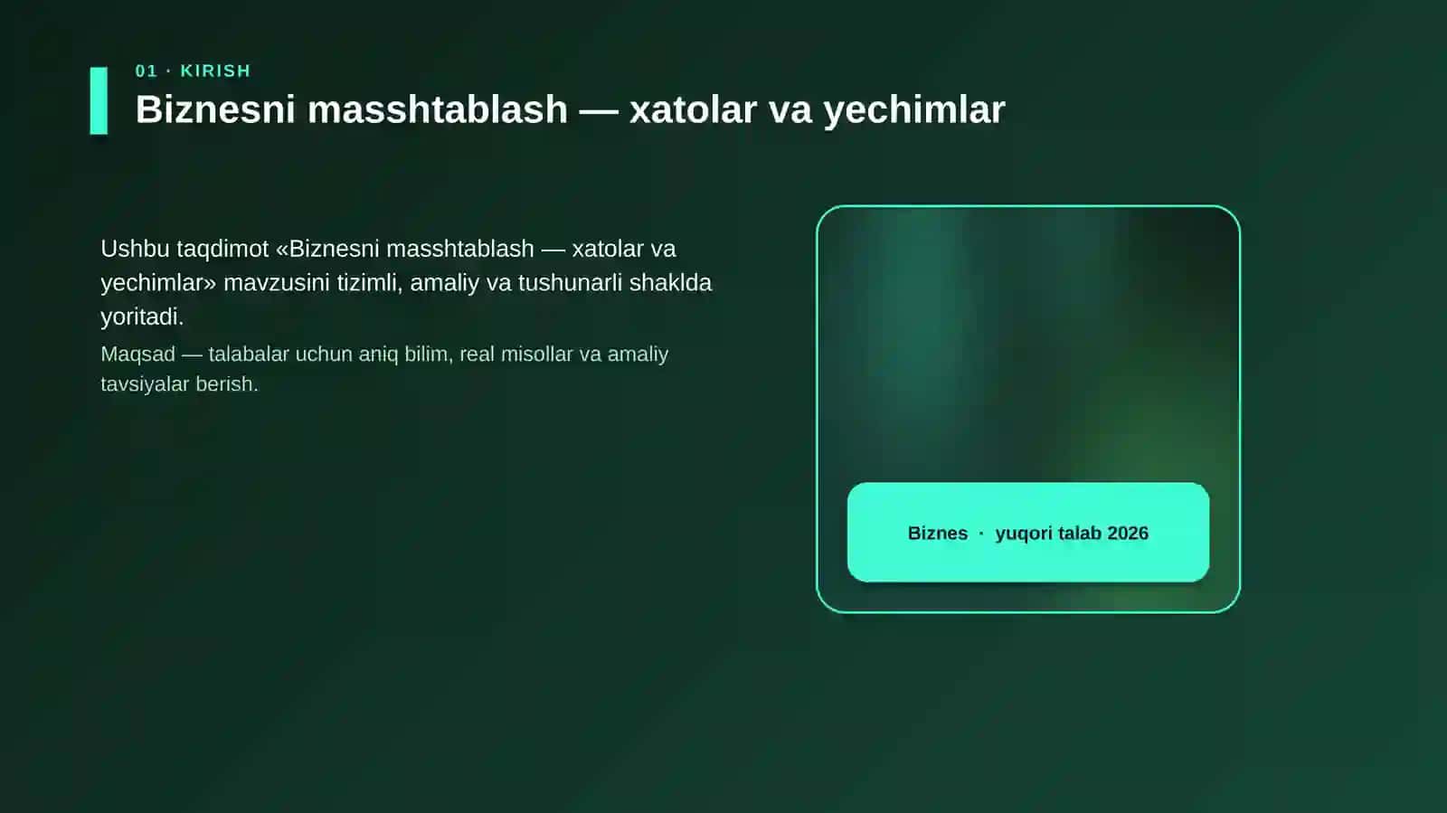 Biznesni masshtablash — xatolar va yechimlar 4
