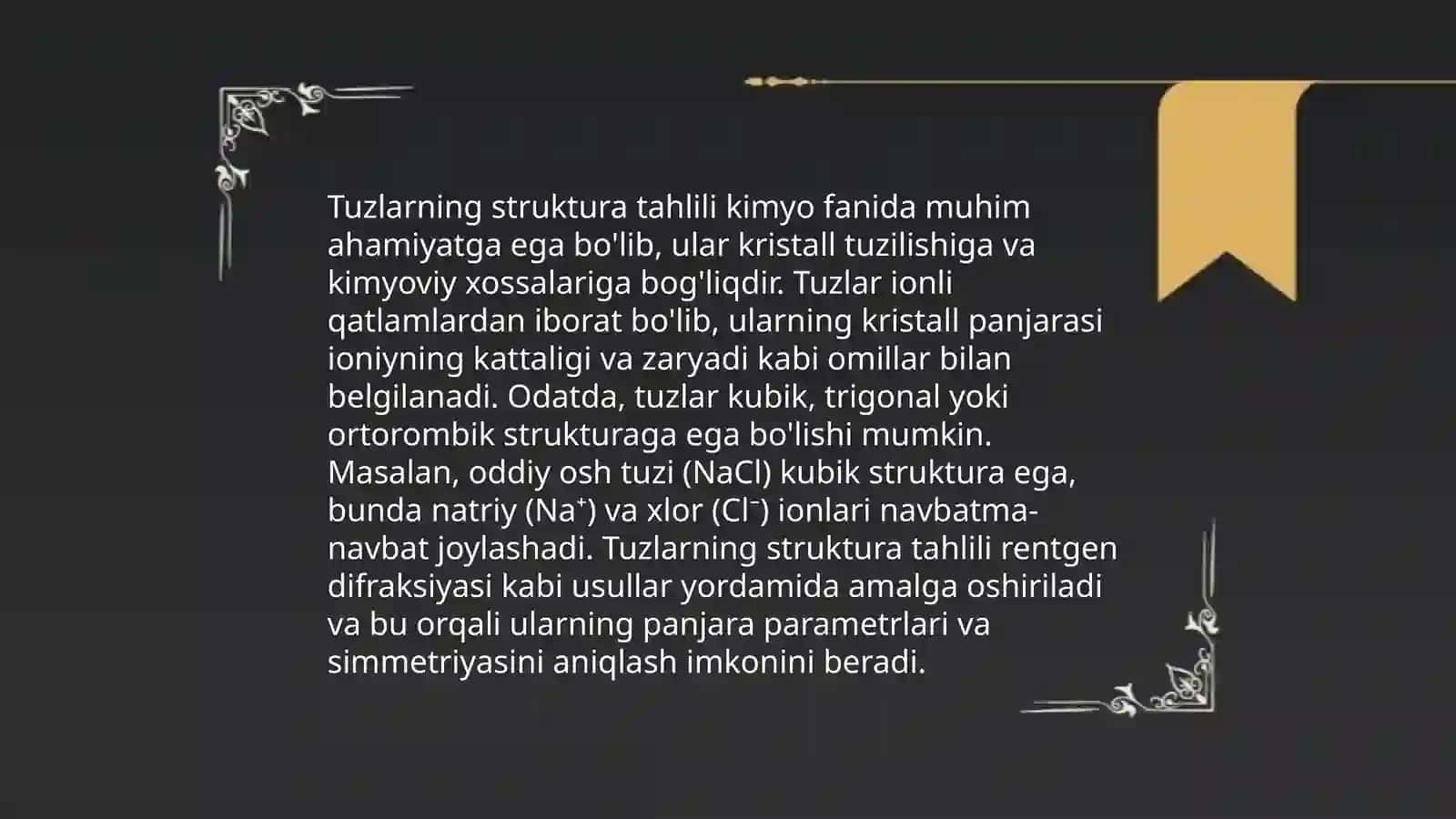 Tuzlar kimyoviy xossalari 4