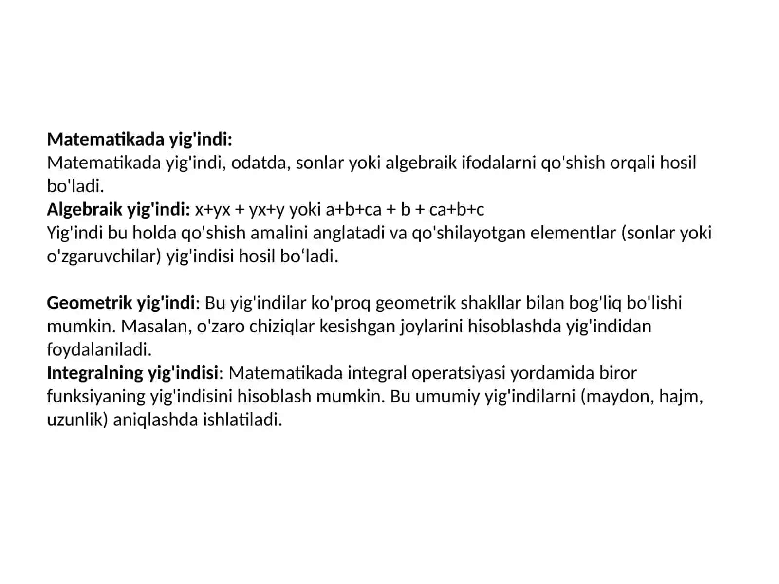 Yig'indi 4