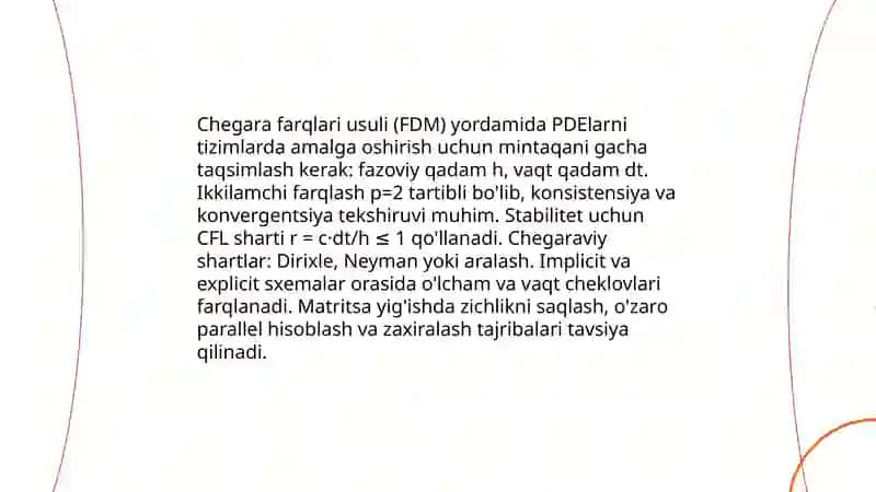 Mathematics modellashtirish, sonli tahlil usullarini tizimlarda amalga oshirish 4