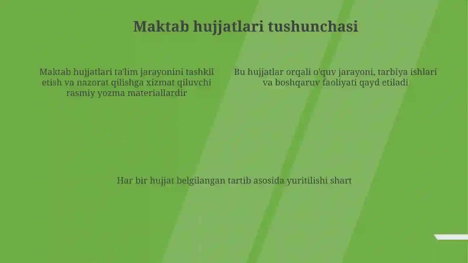 Maktab hujjatlarini o'rganish va tahlil qilish 4