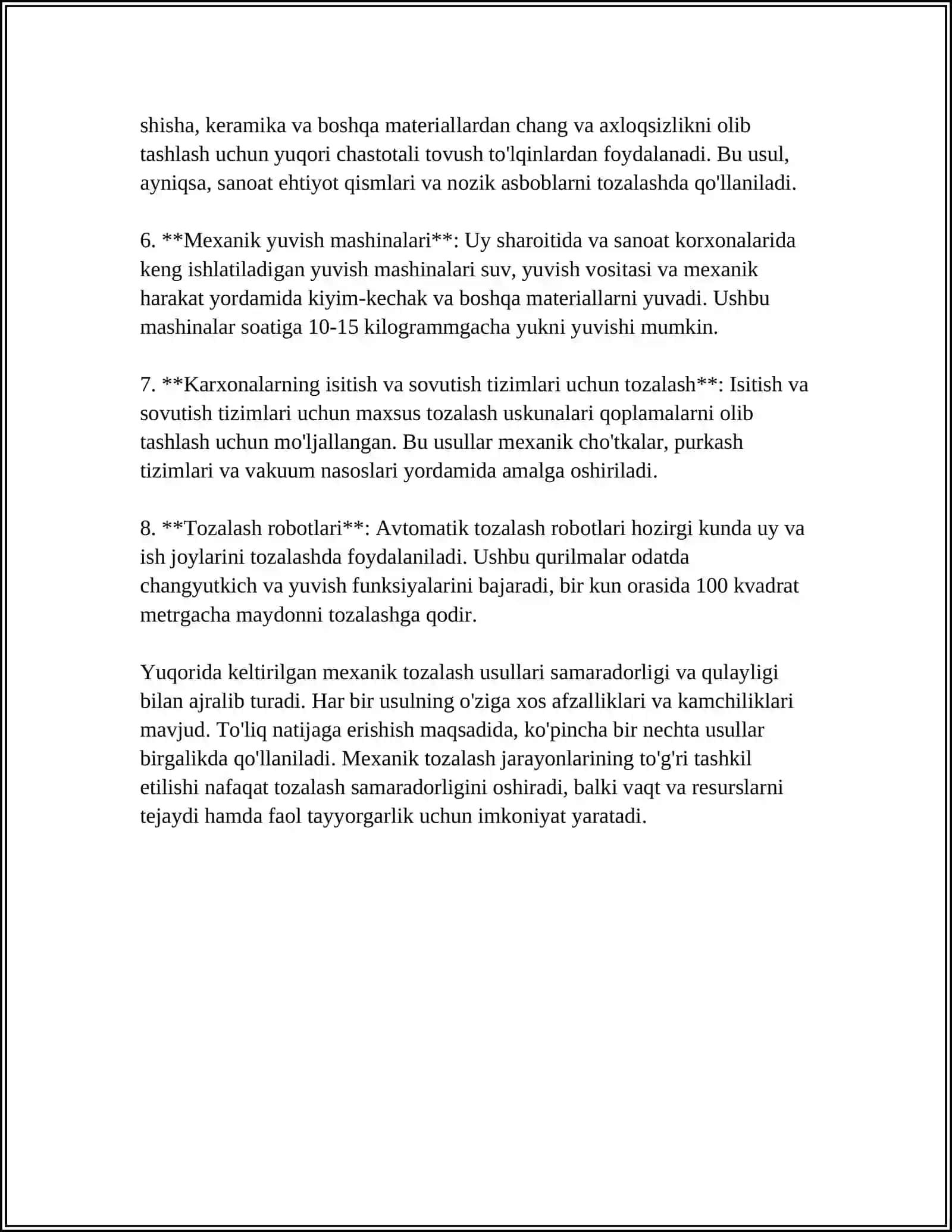 TOZALASH TURLARI TASNIFI 4