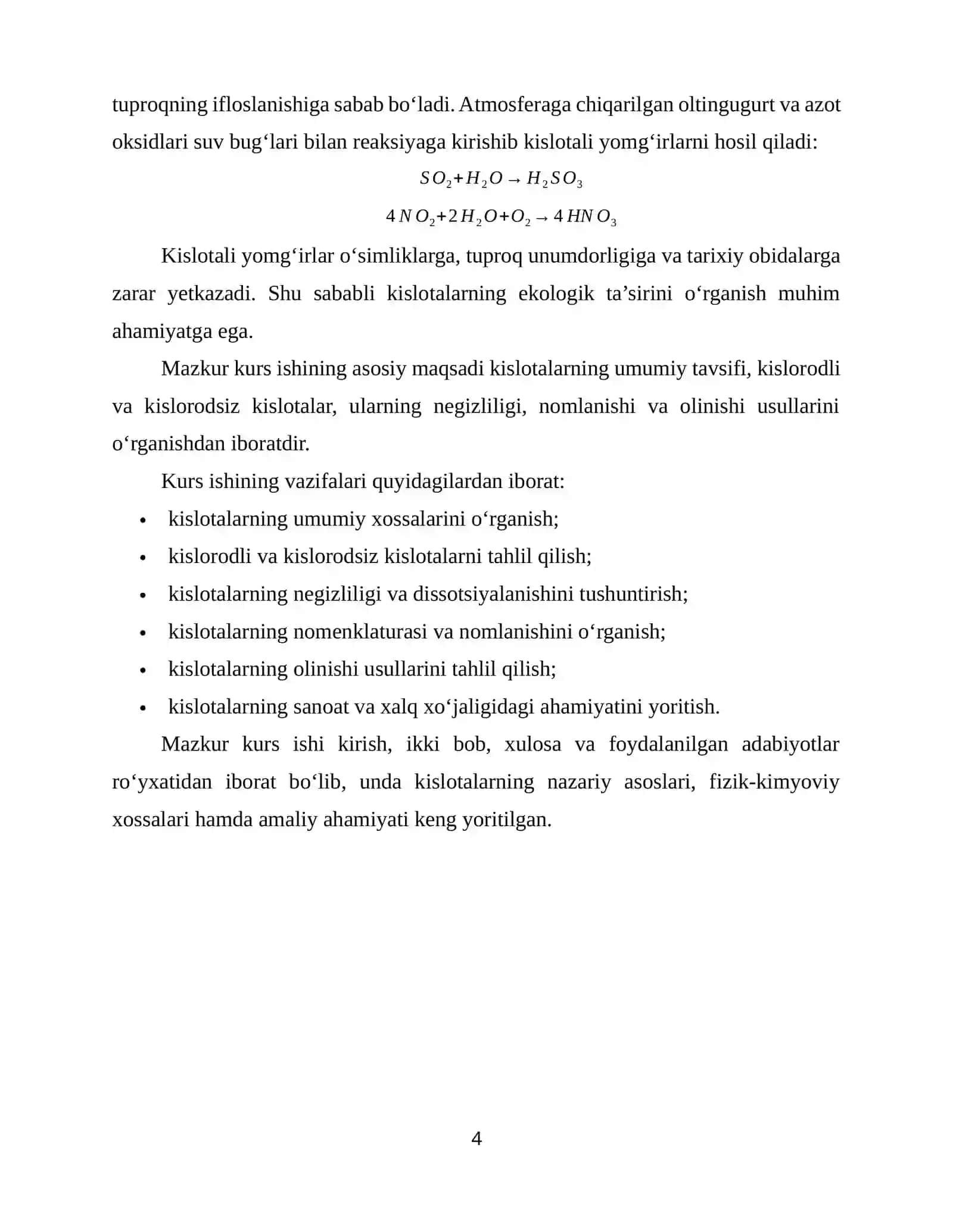 KISLOTALAR. KISLORODLI VA KISLORODSZ KISLOTALAR.KISLOTALARNING NEGIZLILIGI. KISLOTALARNING NOMLANISHI, OLINISHI 4