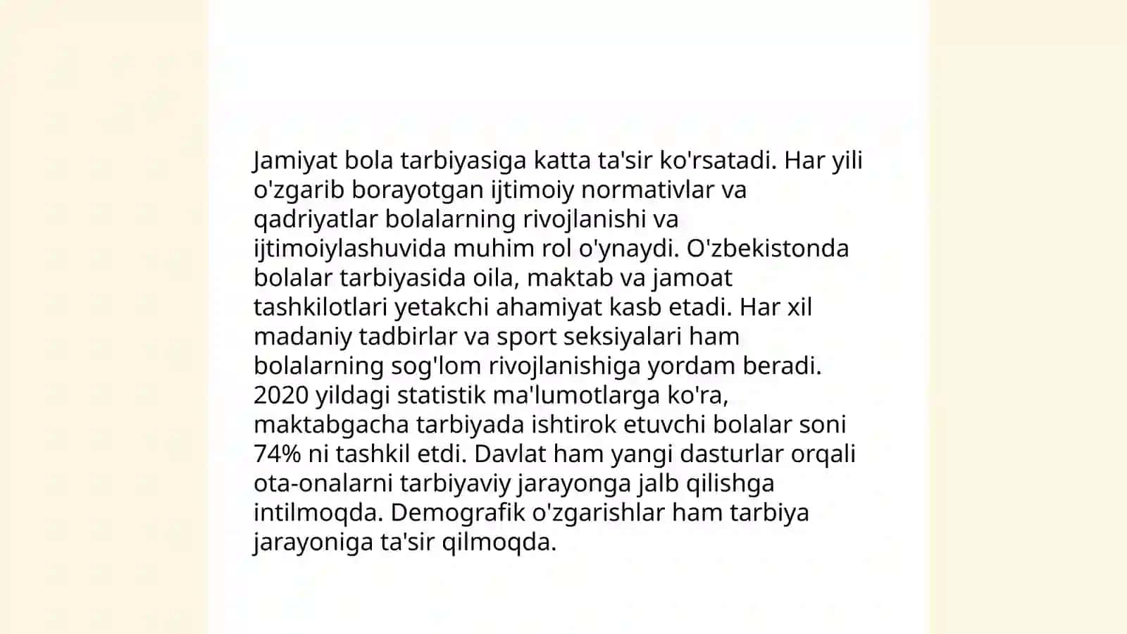 Bolaning ota ona va jamiyat bilan munosabatlarini oʻrganish usullari 4