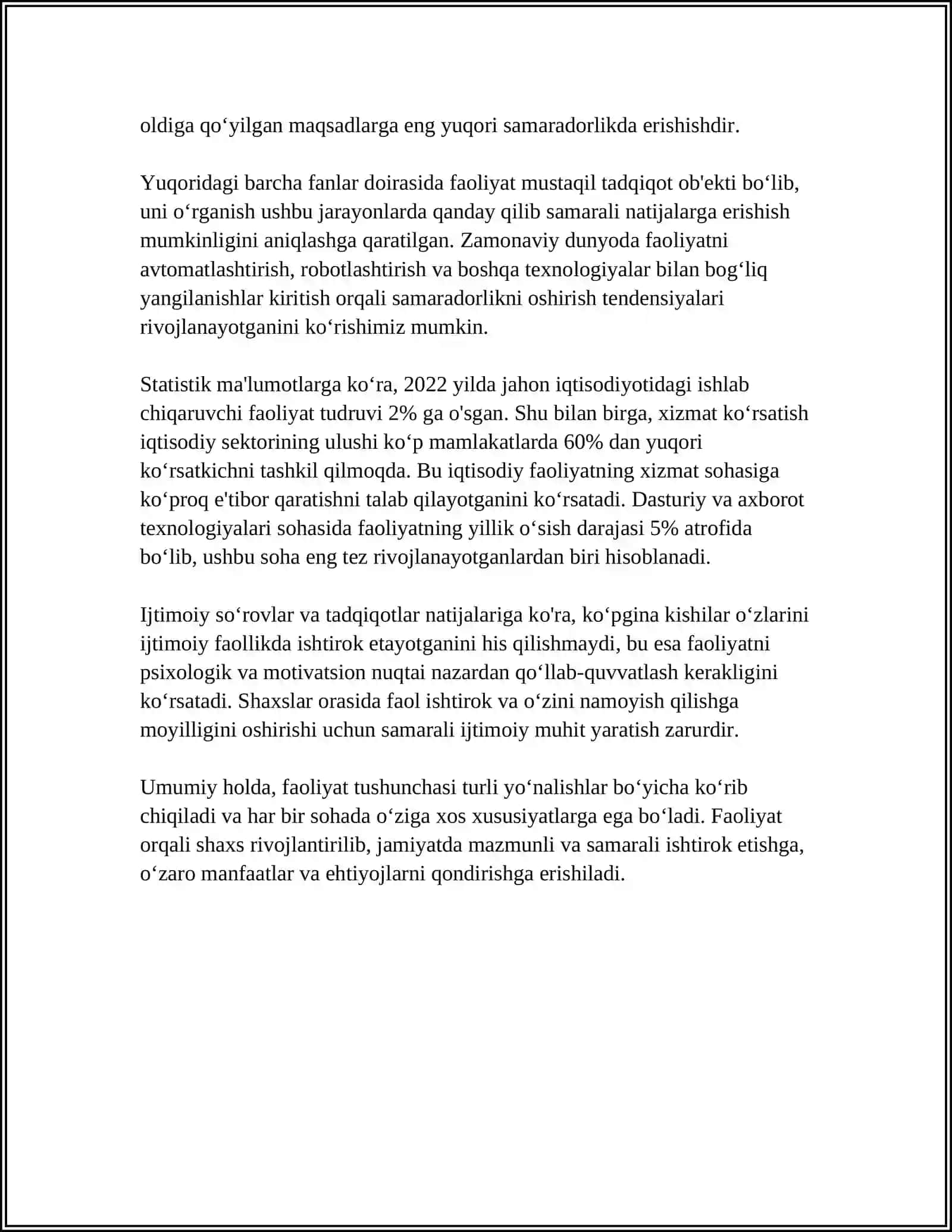 MUSTAQIL ISH Mavzu: A. N LEONTEVNING FAOLIYAT NAZARIYASI 4