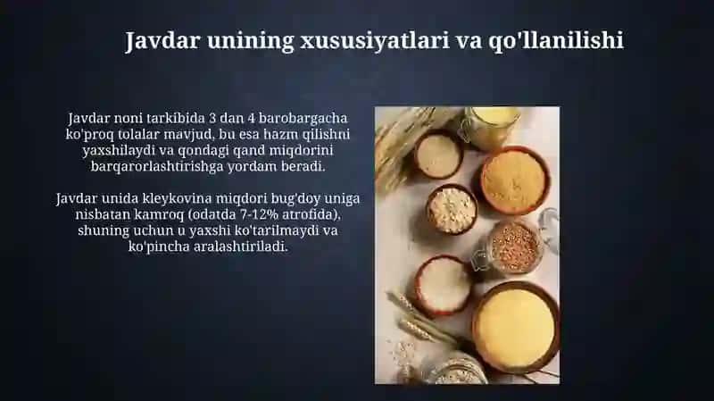 Javdar unining navlari 4