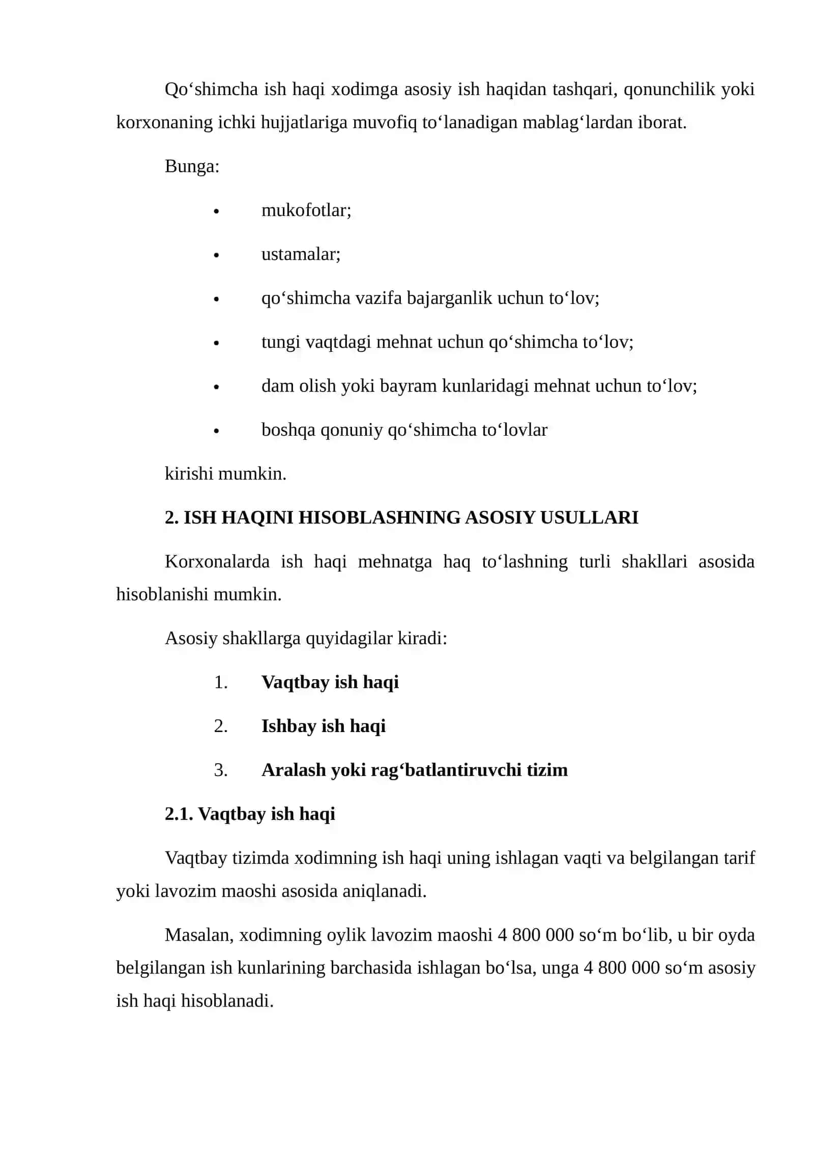 Xodimlarning ish haqi va unga bo‘lg‘liq to‘lovlarni hisoblash 4
