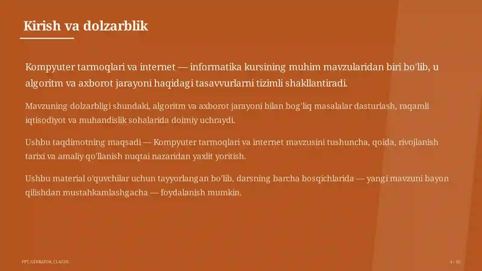 Kompyuter tarmoqlari va internet (9-sinf) 4
