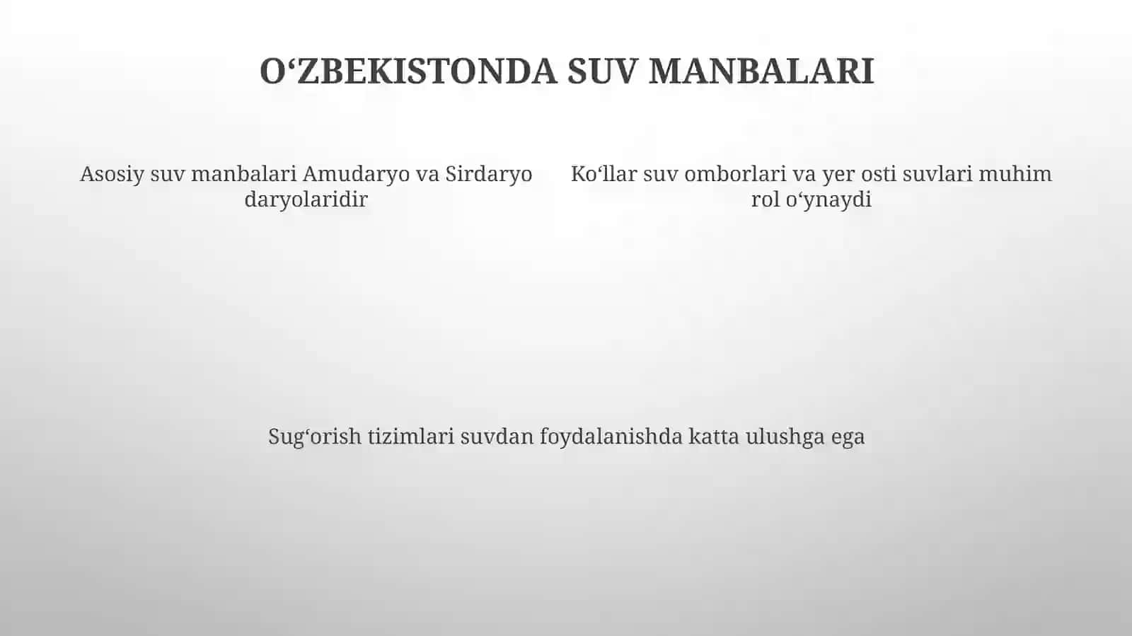 O‘zbekistondasuv havzalarininghozirgiholati.Mintaqaviysyvmuammolarivauningoldiniolishmasalalari 4