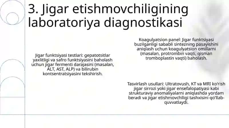 Jigar -Hujayra Yetishmovchiligi Va Jigar Komasi Vujudga Kelishining Biokimyoviy Mexanizmlari Va Tashxisi 4