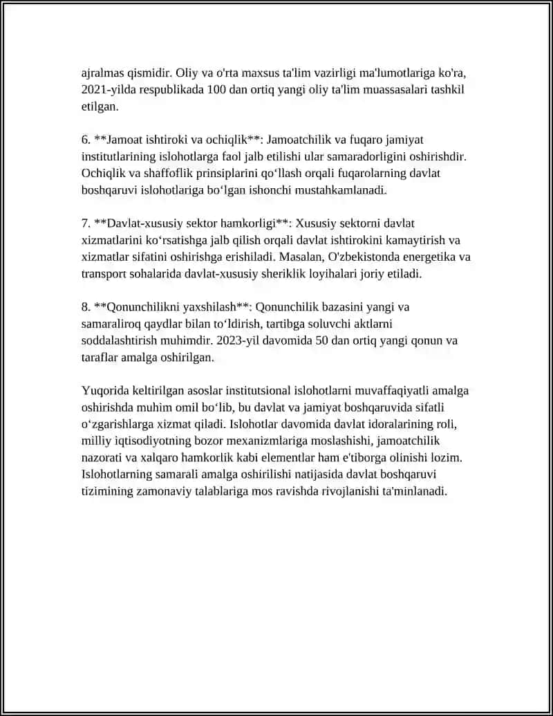 INSTITUTSIONAL ISLOHOTLARNING BOSH MAQSADI, VAZIFALARI VA HUQUQIY ASOSLARI 4