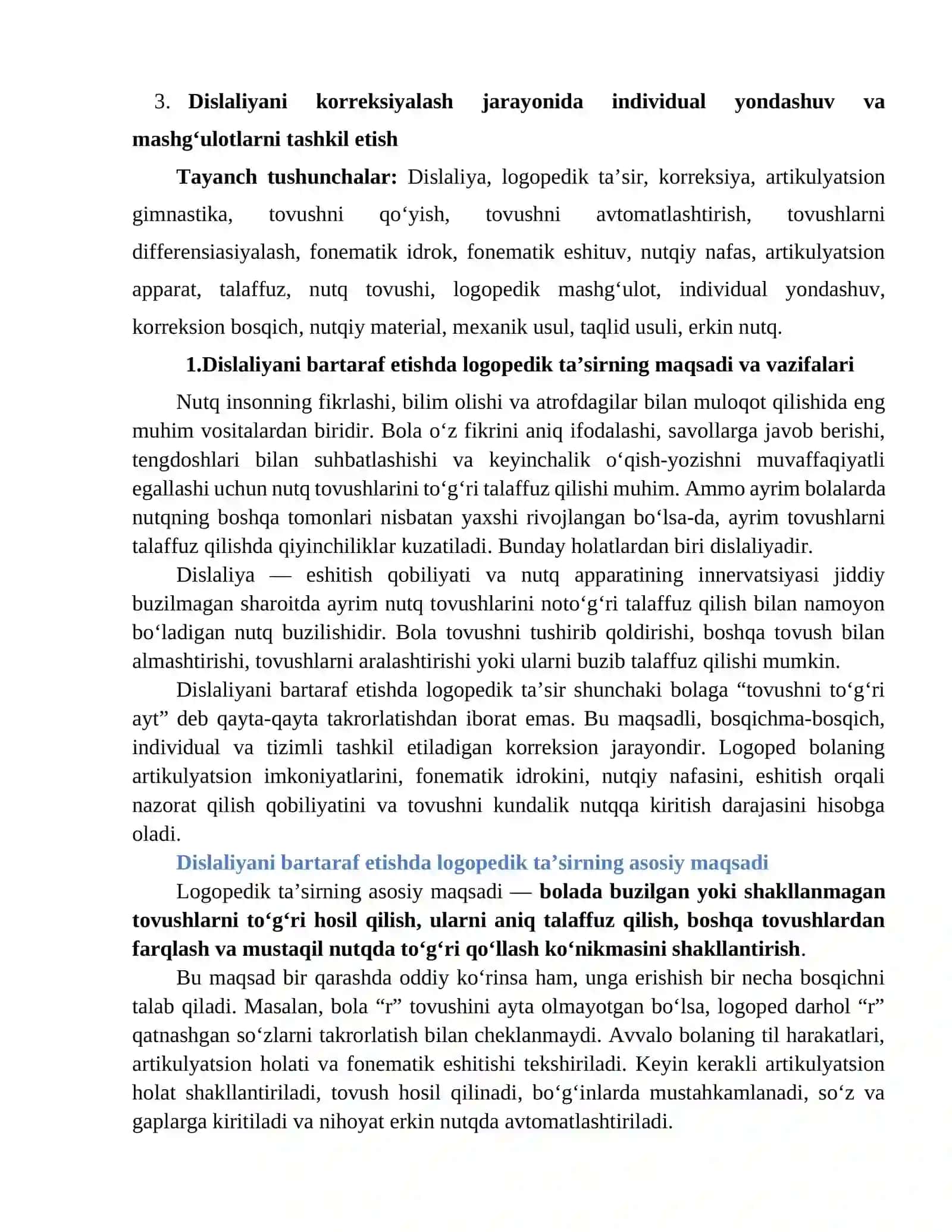 Amaliy mashg‘ulot: “Dislaliyani bartaraf etishda logopedik ta’sir metodikasi” 4