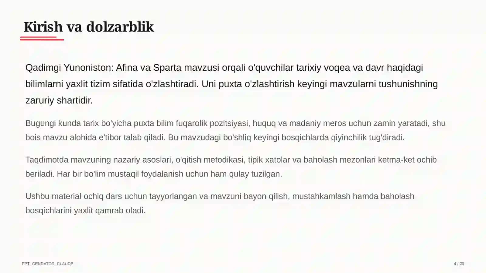 Qadimgi Yunoniston: Afina va Sparta (6-sinf) 4