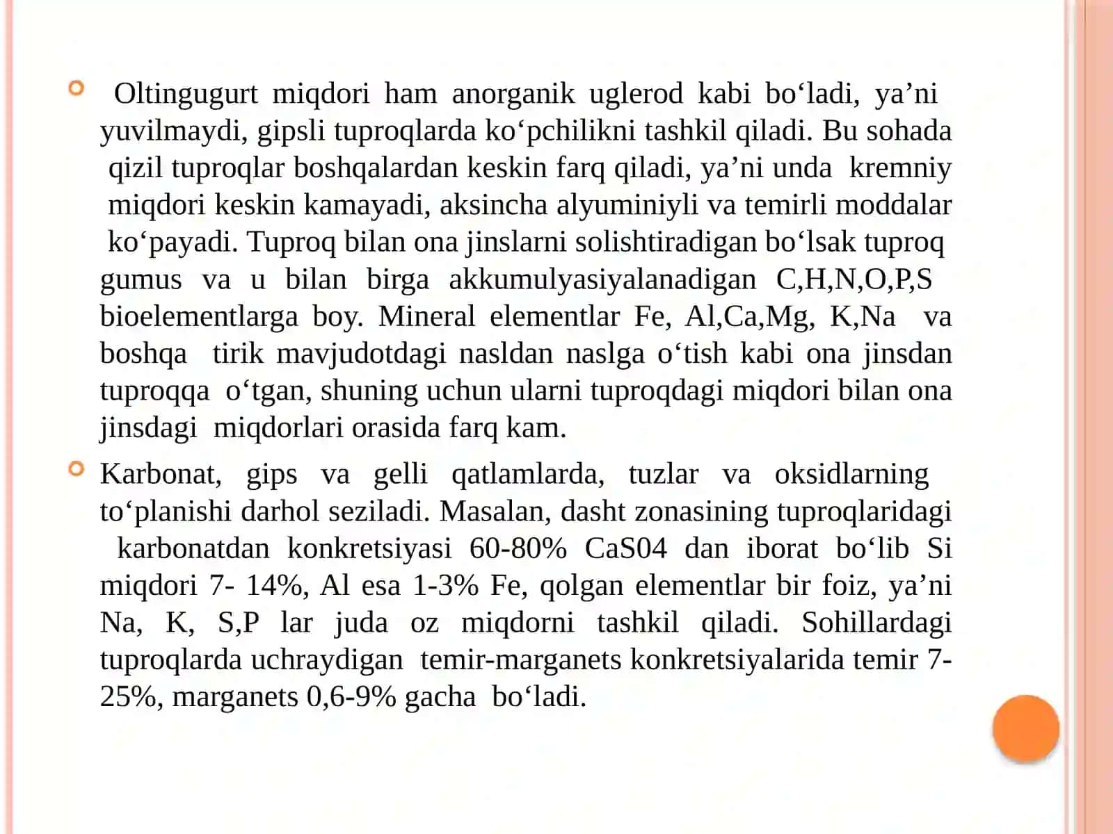 Tuproqdagi alyuminiy, kremniy kislotalari va birikmalari. Tuproq IV elementlari 4