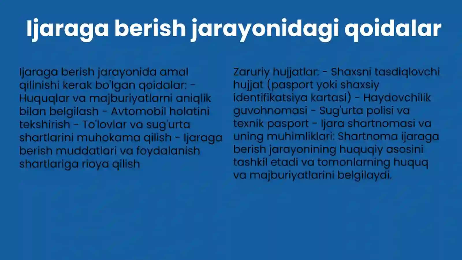 Avtomobil ijarasini tashkil etish 4