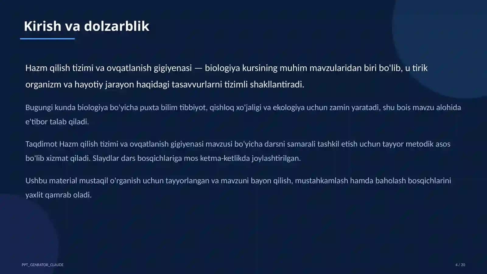 Hazm qilish tizimi va ovqatlanish gigiyenasi (8-sinf) 4