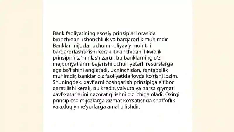 Banklar va bank faoliyati tushunchasi 4