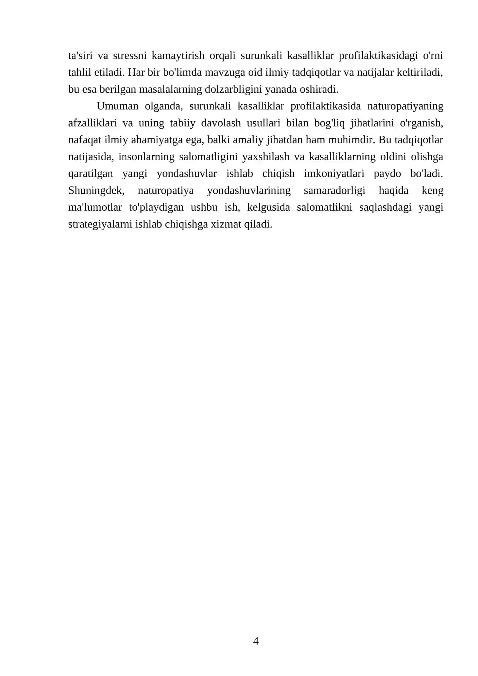 Surunkali kasalliklar profilaktikasida Naturopatiyaning afzalliklari 4
